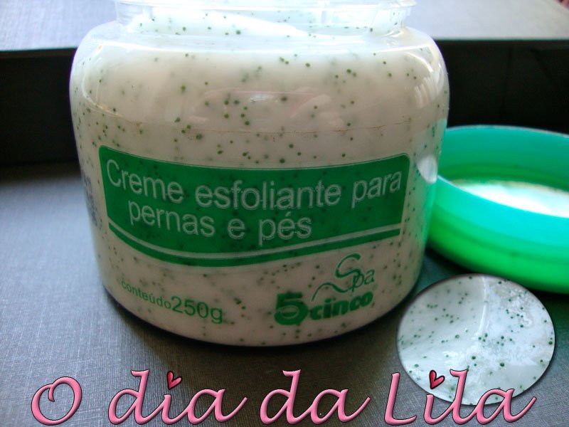 Creme esfoliante para pernas e pés